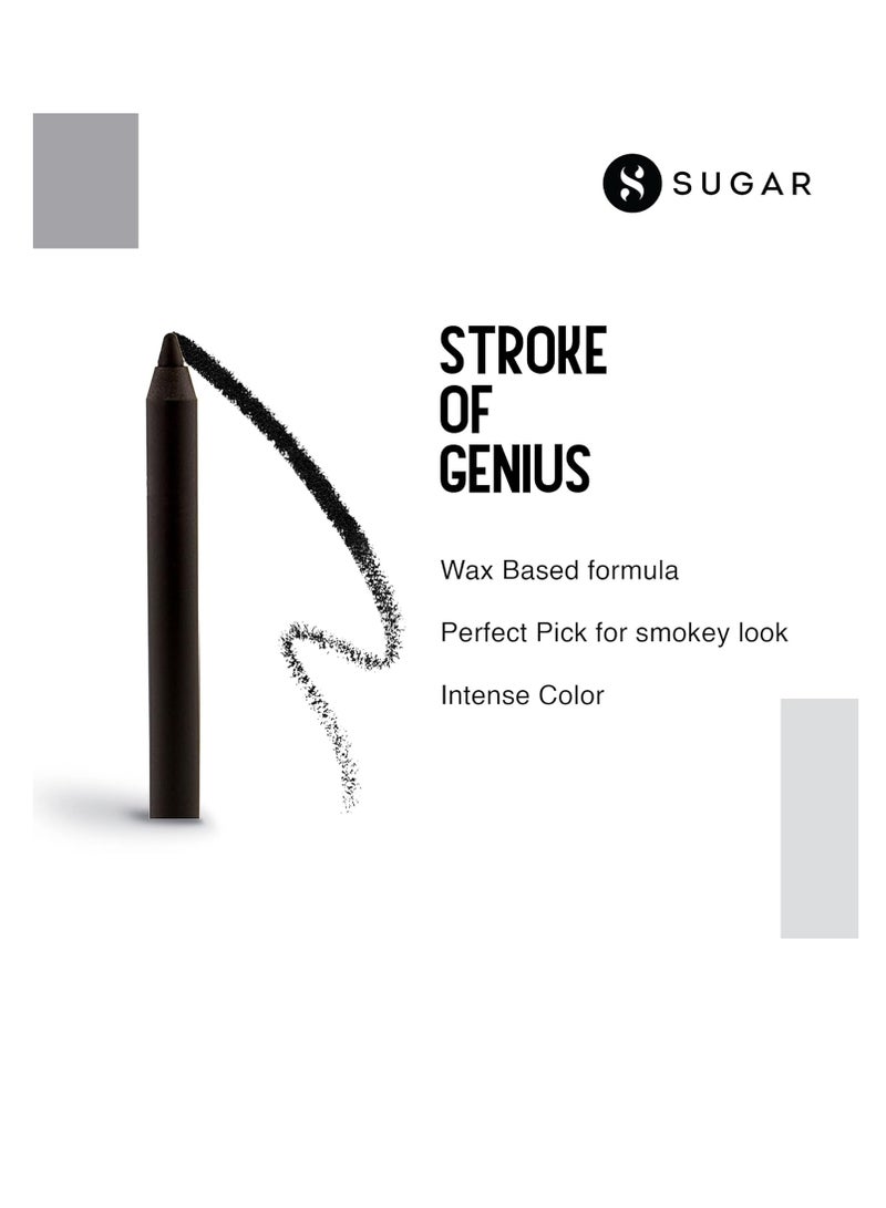 SUGAR Cosmetics Stroke Of Genius Heavy Duty Kohl with Sharpner  Long Lasting  Smudge Proof and  Waterproof Kajal Pencil  Matte Finish 1.2gm 01 Back To Black Black - Image 3