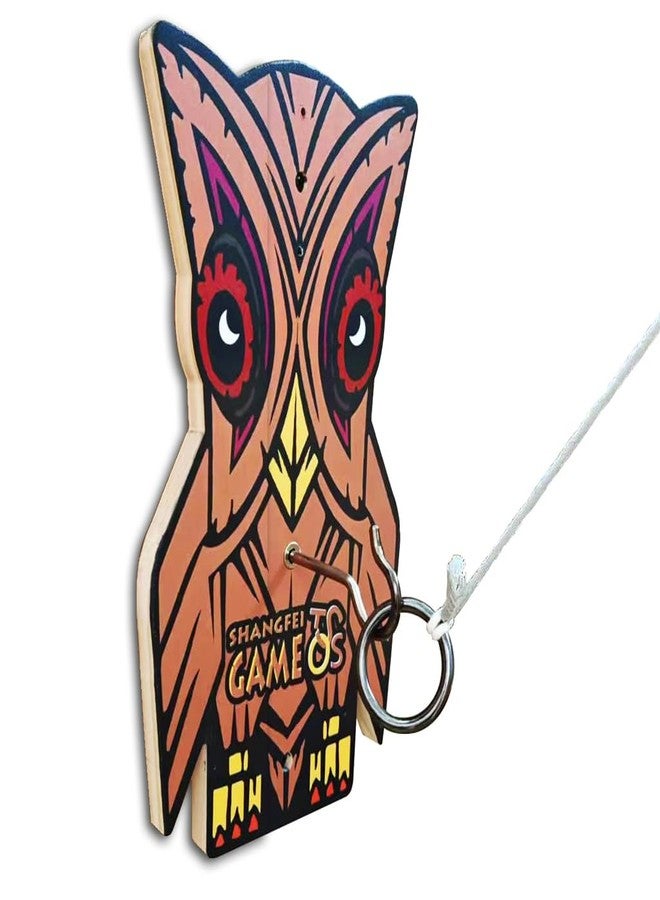SHANGFEI Hook and Ring Toss Game,Ring Hook Games, Outdoor Games,Leisure Games for Adults and Kids,Upgraded Version of The Telescopic Rod,Owl Style - Image 2