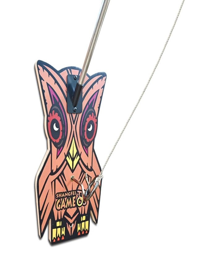 SHANGFEI Hook and Ring Toss Game,Ring Hook Games, Outdoor Games,Leisure Games for Adults and Kids,Upgraded Version of The Telescopic Rod,Owl Style - Image 1