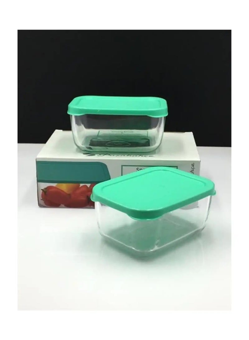 Paşabahçe Pasabahce Snowbox Food Container 420cc – 2-Piece Airtight Container Set ST - Image 2