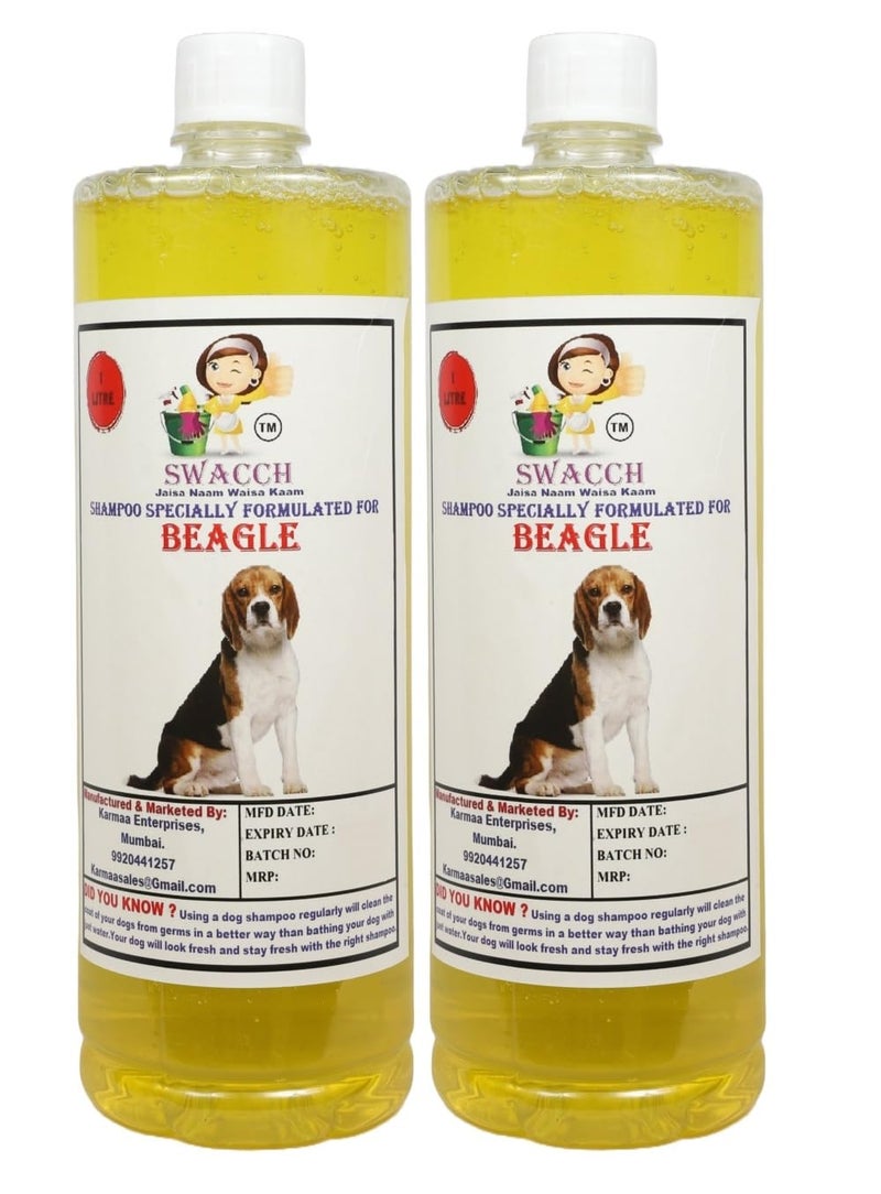 swacch Shampoo | Puppy Safe Shampoo | PH Balanced | Ditch to Itch for Beagle Dog Shampoo 2 Litre (Lemon) + Spike Ball Chew Toy Combo Pack - Image 2