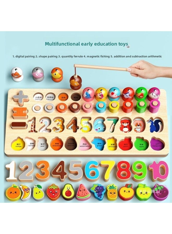 Loquat Teaching Aids For Infants And Young Children 1-2 Years Old 3 Jigsaw Puzzle Building Blocks Assembled 0 Baby Educational Toys For Girls And Boys-Color:Comprehensive Upgrade 【shape Seven-in-one】 Beade - Image 4