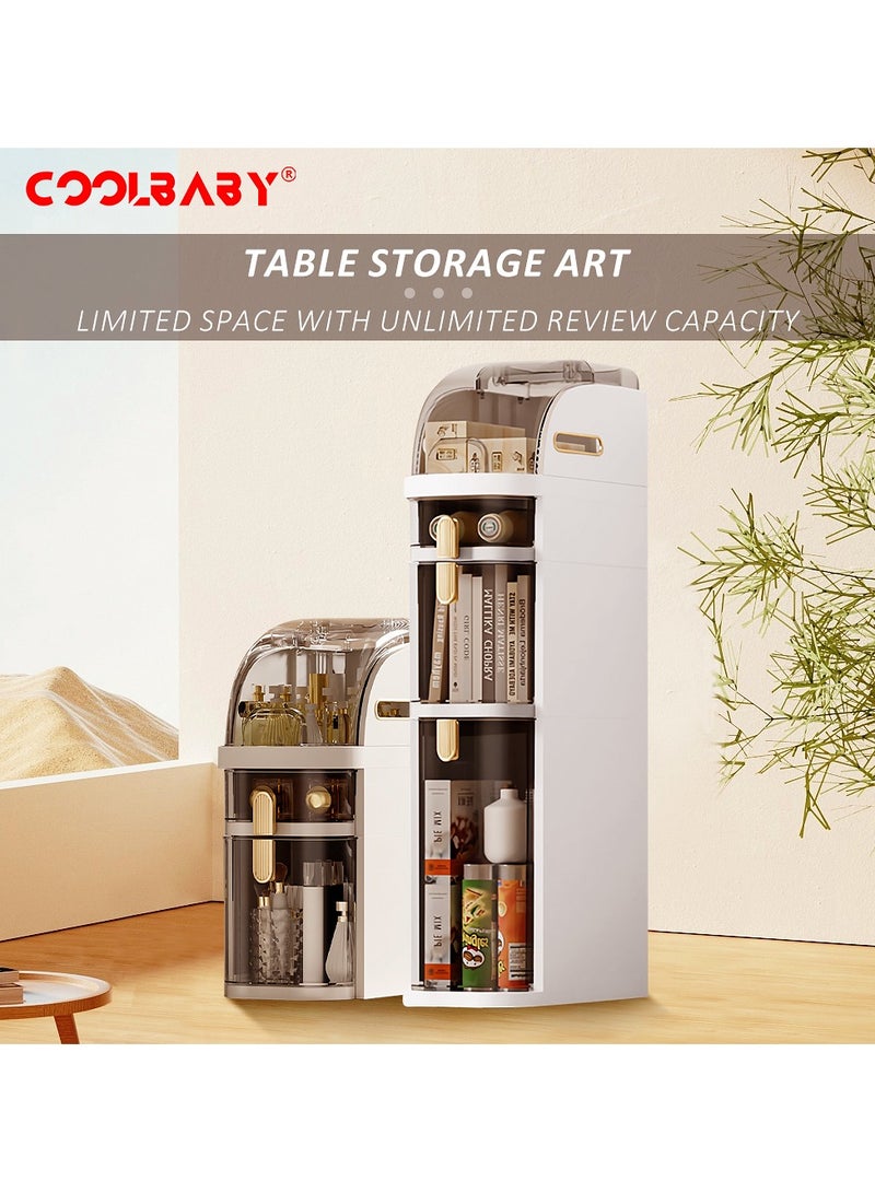 Cool Baby COOLBABY Household Sewing Storage Cabinet Bathroom Kitchen Multi-functional Storage Cabinet Multi-floor Transparent Cabinet-3 Layers  - Image 2