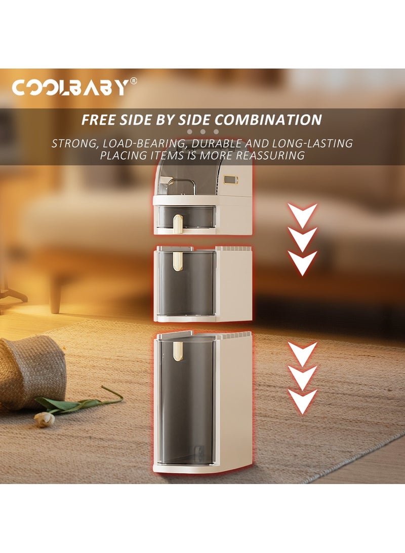 Cool Baby COOLBABY Household Sewing Storage Cabinet Bathroom Kitchen Multi-functional Storage Cabinet Multi-floor Transparent Cabinet-3 Layers  - Image 3