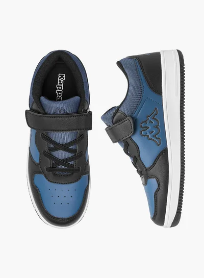 Kappa Boys' Colourblock Low Ankle Sneakers with Hook and Loop Closure