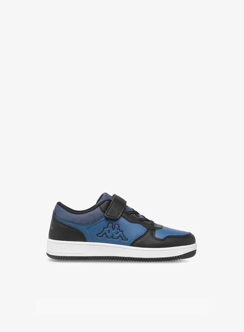 Kappa Boys' Colourblock Low Ankle Sneakers with Hook and Loop Closure