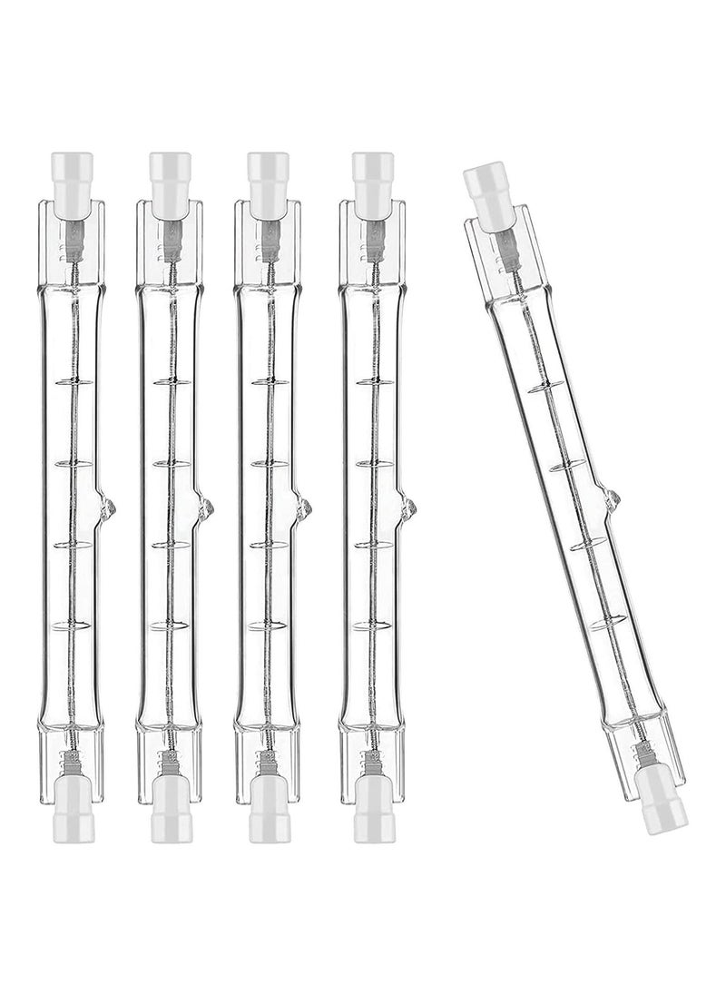 Y&D R7S Halogen Bulbs, 5 Pack 118mm 150W, Dimmable J-Type Linear Warm White Double Ended Bulbs for Security and Work Lights, Floodlight, Floor Lamps, Landscape Ceiling 4.6 Inch  - Image 1