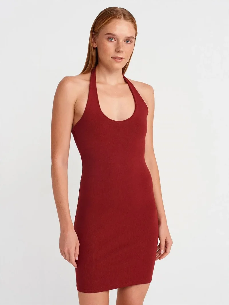 Dilvin Dilvin Ribbed Bodycon Mini Dress