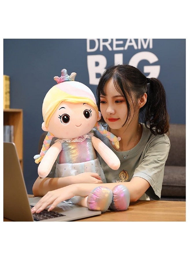 تيكلز دمى حيوانات محشوة ناعمة على شكل أميرة كبيرة لطيفة من تيكلز لغرفة الأطفال (الحجم: 45 سم، اللون: أزرق) - Image 1