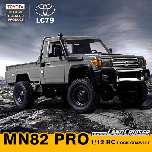 ARRIS Upgraded MN82 PRO LC79 RC Rock Crawler, 1/12 MNRC RC Crawler 4x4 Toyota LC79 Off Road RC Pickup Truck, 4WD 2.4GHz RC Climing Car RTF with LED Lights for Adults - Image 2