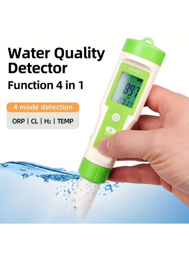 CL401 جهاز اختبار جودة المياه 4 في 1 لحوض السمك والمسابح يقيس CL2 وH2S وORP ودرجة الحرارة - Image 2