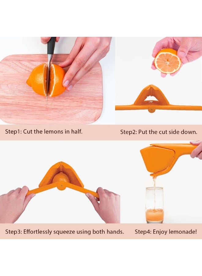 بازار عصارة ليمون يدوية قابلة للطي - عصارة حمضيات محمولة مع فلتر مدمج، تصميم موفر للمساحة لاستخراج أقصى قدر من العصير وسهولة التنظيف - Image 2