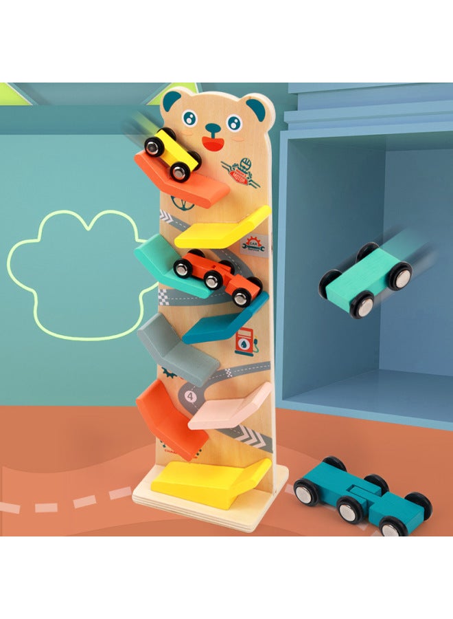 Fun Bear Glider Rolling Car للأطفال التعليمية بالقصور الذاتي سكوتر لعبة بكرة خشبية - اللون: 048 طائرة شراعية دوارة - Image 4