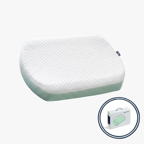 Vesta MintZen Silicone Foam Pillow Wave Shape for Shoulder Neck Support Ideal for Back Stomach and Combo Sleepers Washable Cooling Cover Medium Profile 335 Height - Image 1