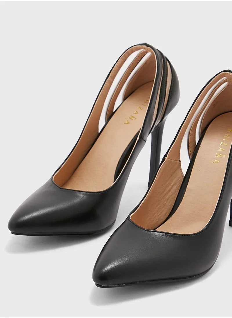 Khizana Cutout Detail Pointed Pump