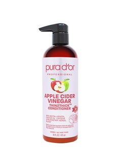 Pura d'or PURA DOR 16 Oz Apple Cider Vinegar Thin2Thick Conditioner  Biotin Keratin Caffeine Castor Oil  Key Active Ingredients for All Hair Types Men  Women 
