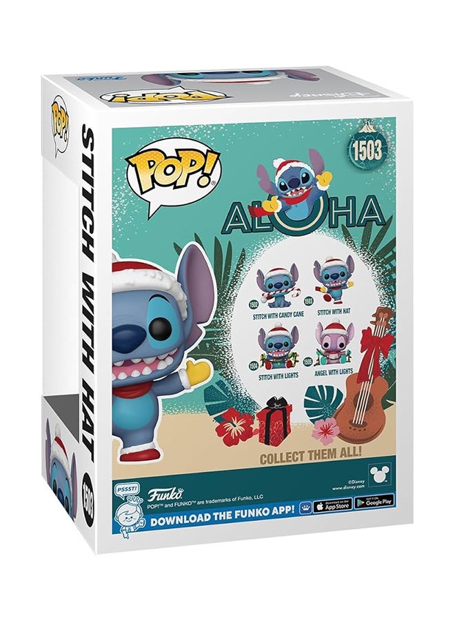 Funko Funko Pop! Disney: Stitch Holiday Stitch With Hat Vinyl Figures  - Image 3