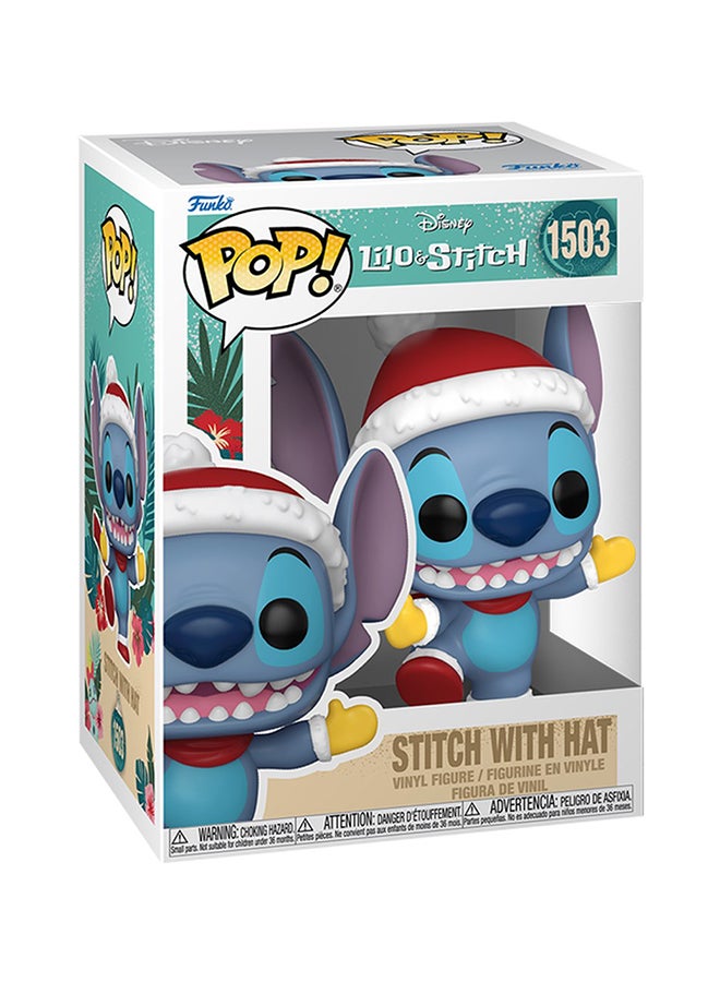 Funko Funko Pop! Disney: Stitch Holiday Stitch With Hat Vinyl Figures  - Image 2
