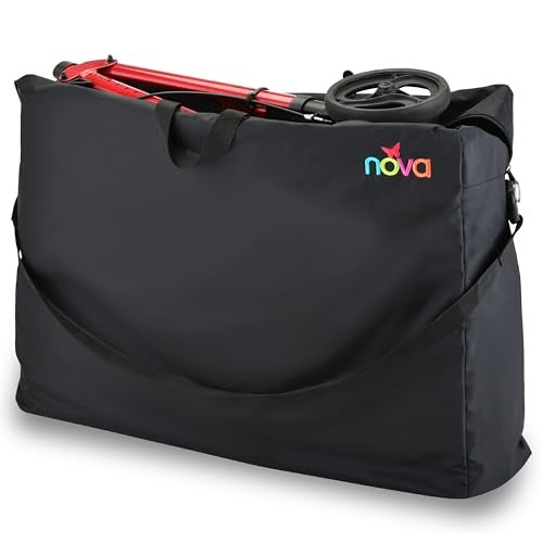 NOVA Medical Products Extra-Large Carry & Travel Bag for Rollator Walkers & Transport Chairs, Black, 1 Count - Image 1