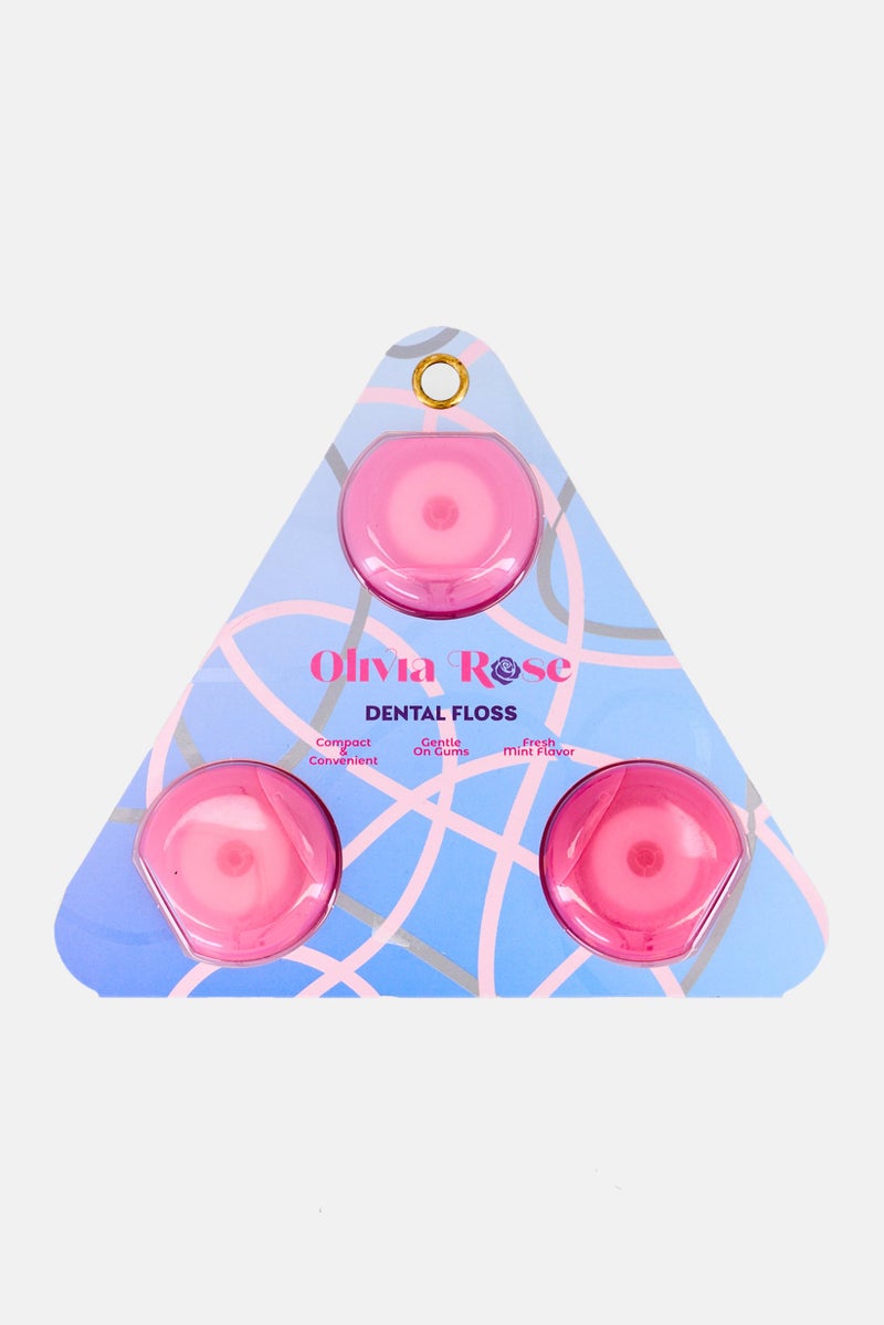 Olivia Rose عبوة 3 خيوط تنظيف الأسنان بنكهة النعناع المنعشة - Image 1
