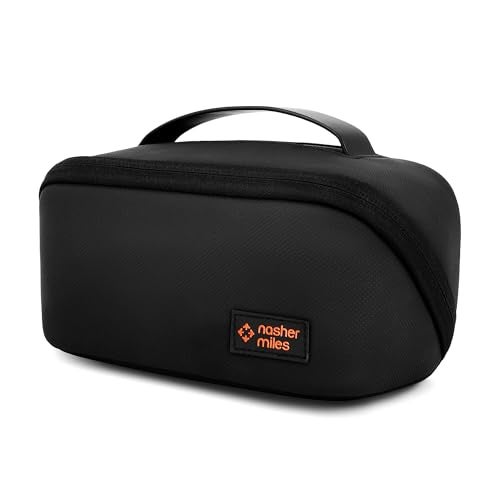 Nasher Miles Dock Toiletry Kit 180° Opening Cosmetic Bag | Polyester Travel Pouch Organizer | Multipurpose Storage Compartments & Carry Handle | Travel Accessory for Men & Women (Black) - Image 1