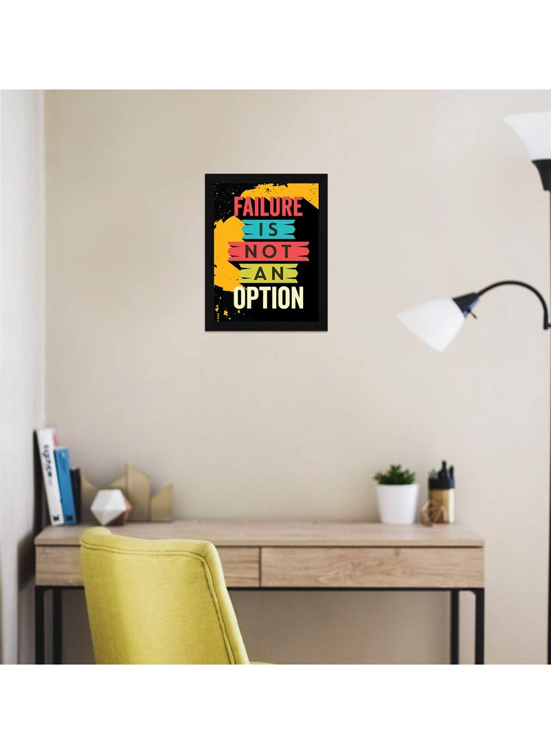 ArtX ArtX Paper Motivational Quote Failure Is Not An Option Wall Frame Art Painting Multicolor Motivational 105X135 in Set of 1  - Image 3