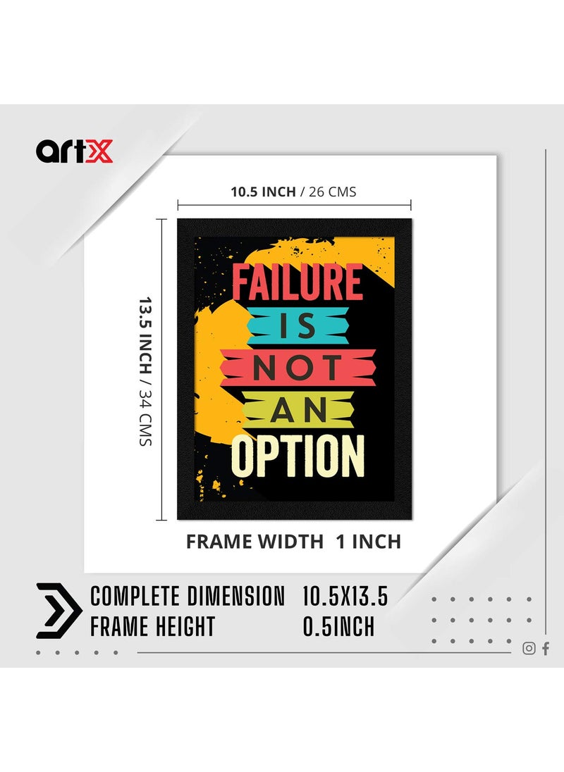 ArtX ArtX Paper Motivational Quote Failure Is Not An Option Wall Frame Art Painting Multicolor Motivational 105X135 in Set of 1  - Image 2