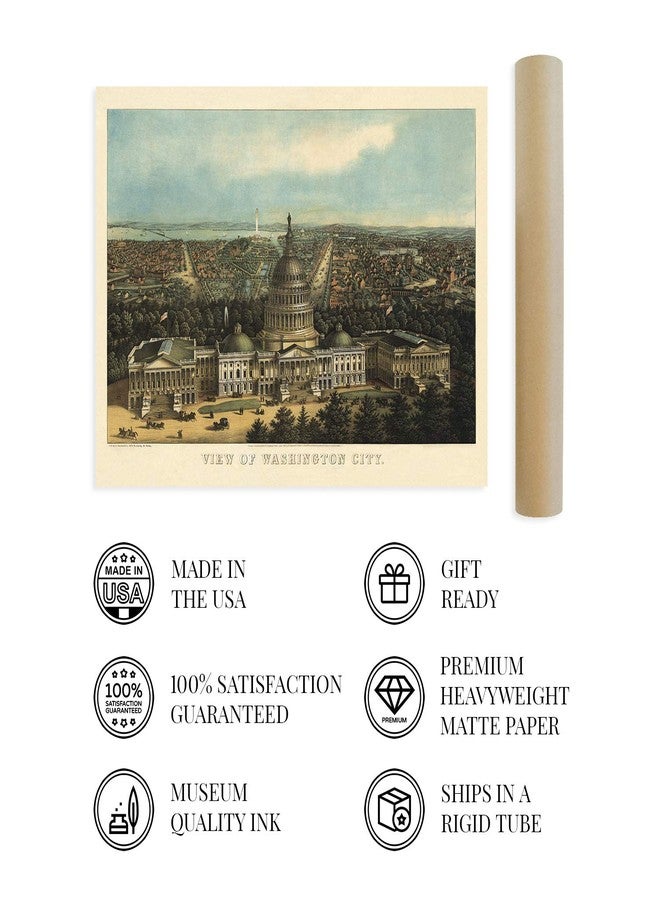 HISTORIX Vintage 1871 Washington DC Map Art - 18x24 Inch Vintage Washington DC Print - Historic United States Capitol Building Washington DC Wall Art - Old Map Washington DC Poster - Image 4