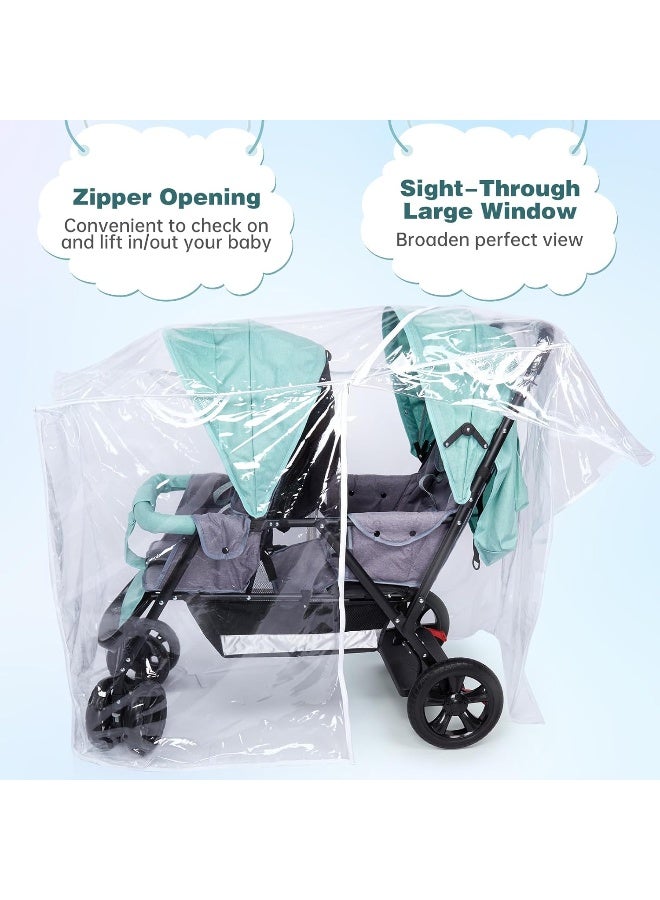 PAHTTO Double Stroller Rain Cover - Image 5