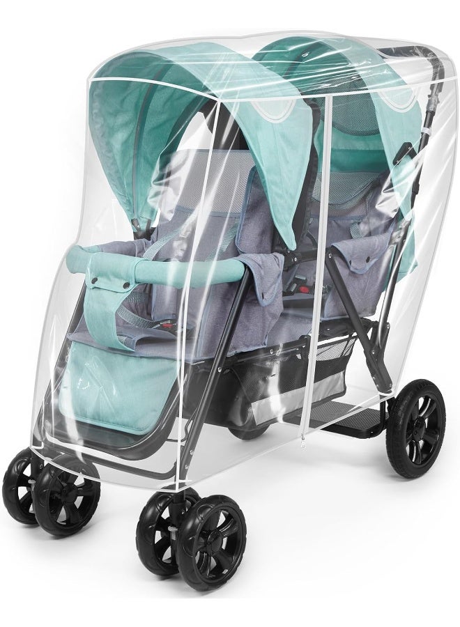 PAHTTO Double Stroller Rain Cover - Image 1