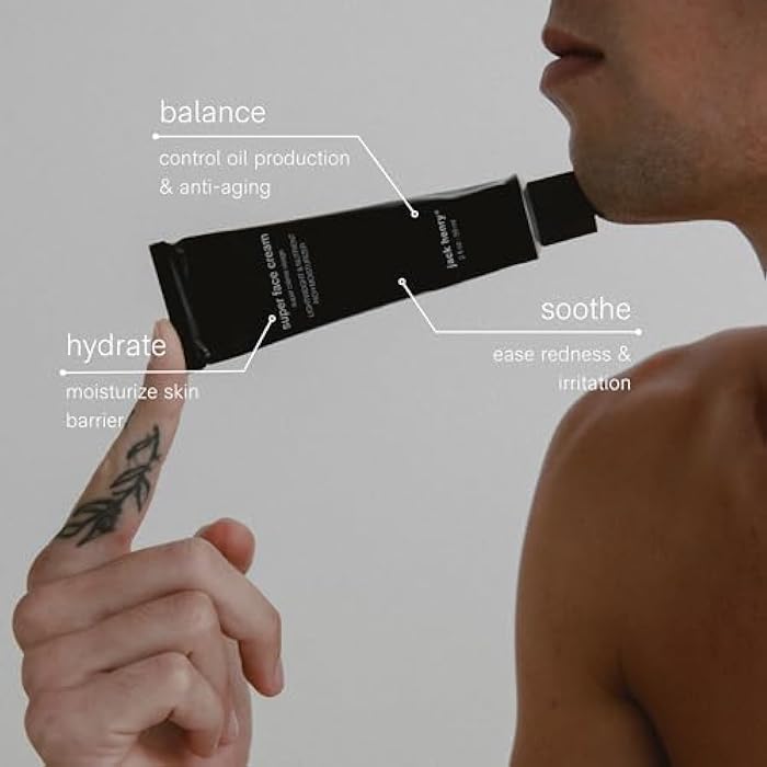 Jack Henry Super Face Cream - Lightly Scented Lightweight Hydrating Facial Moisturizer for Men & Women - Suitable for All Skin Types - Organic & Plant-Based (2 oz) - Image 4