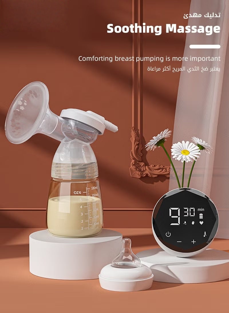 HOOKOR Double Electric Breast Pump with 20 Breastmilk Storage Bags and 2 Milk Extractors, Low Noise & Painless, LED Display, 3 Modes & 9 Levels - Image 2