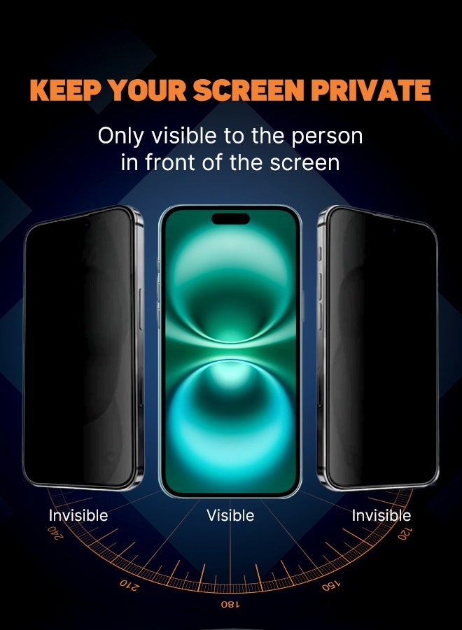 FITIT حماية شاشة زجاجية مقسّاة لجهاز آيفون 16 برو – فلتر خصوصية، حماية من السقوط، وضوح عالي – fitit - Image 4