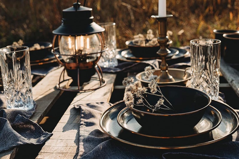 Barebones Enamel Bowl Set  Dish Set of 2 Bowls  Enamelware Set for Camping and Everyday Use Charcoal - Image 3