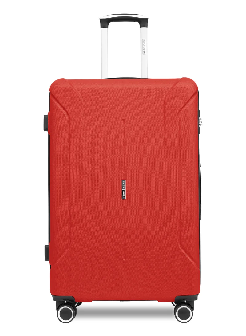 PARAJOHN Spectrum 20-Inch Hard Shell Carry-On Luggage Trolley Bag, Lightweight with 360° Spinner Wheels, Durable Travel Suitcase for Cabin and Hand Luggage - Red