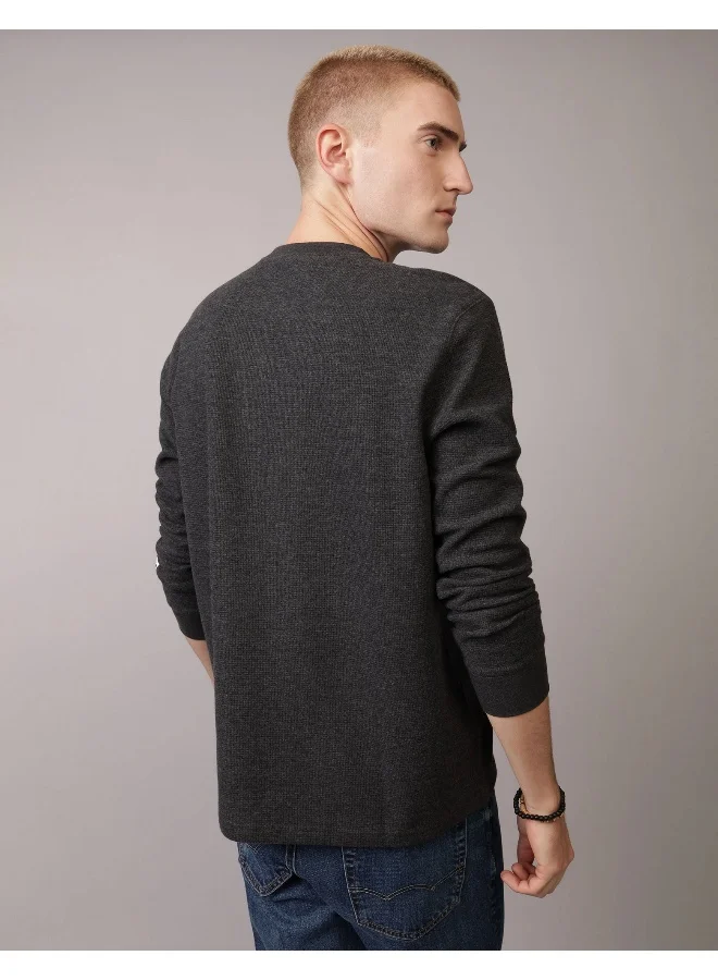 امريكان ايجل AE Long-Sleeve Logo Graphic Thermal T-Shirt