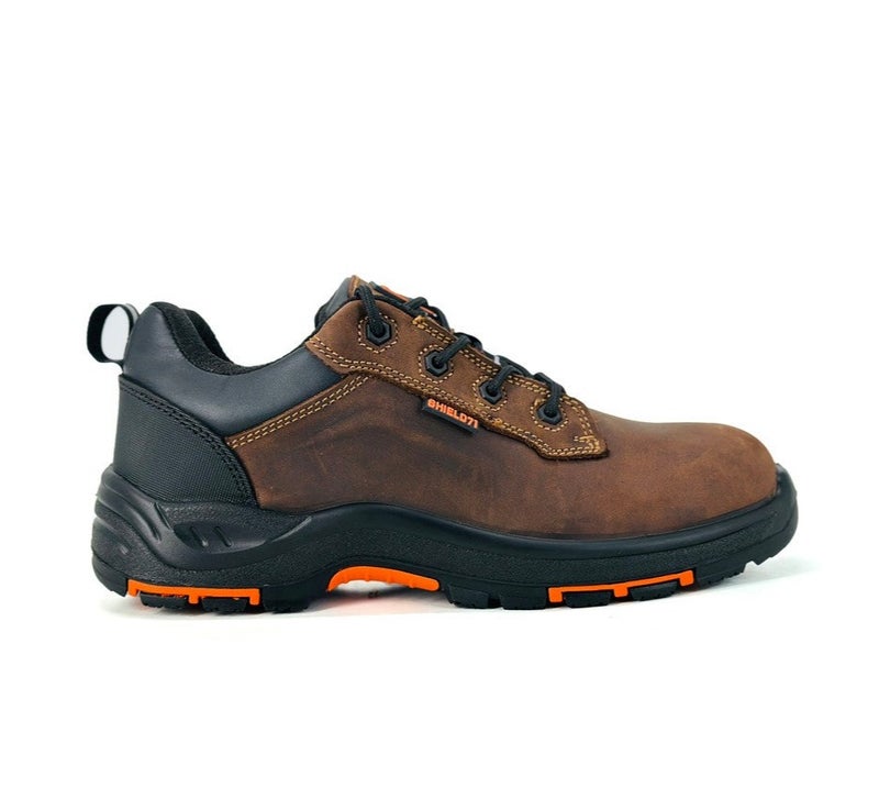 Shield Turbo Men’s Brown Safety Shoes S3 | Low-Cut-Composite Toe, Slip-Resistant, Water Resistant, ESD Protection & Kevlar plate, Anti-Penetration Midsole - Image 1