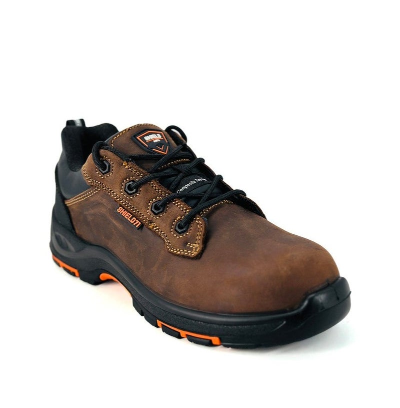 Shield Turbo Men’s Brown Safety Shoes S3 | Low-Cut-Composite Toe, Slip-Resistant, Water Resistant, ESD Protection & Kevlar plate, Anti-Penetration Midsole - Image 3