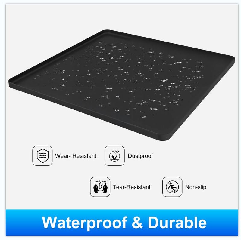 DTOMCD Mini Fridge Silicone Mat 197x197x06 Durable Refrigerator Mats with High Raised Edges LeakProof Fridge Mats for Mini Fridges Washing Machines Pet Bowls Protects Floors from Water Spills - Image 3