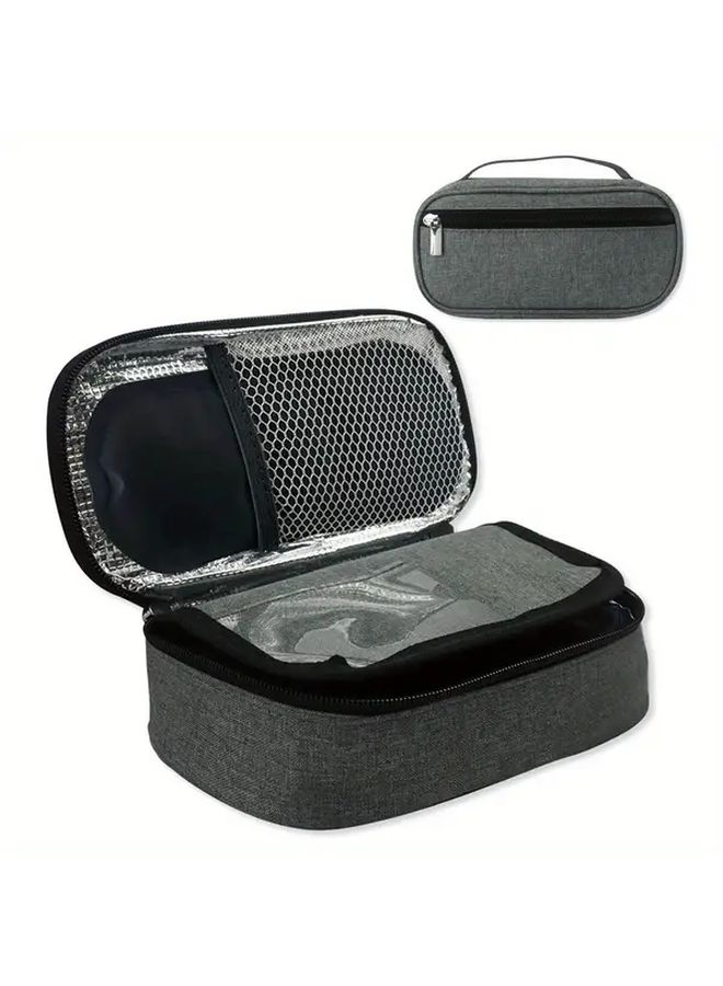 Insulin Cooler Medicine Case Travel Organizer Thermal Regulated Gray - Image 2