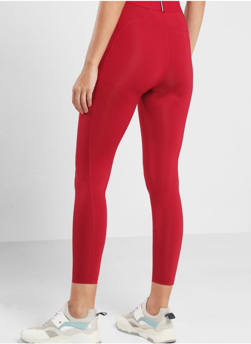 TOMMY HILFIGER - High Waist Tonal Tape Core Leggings - Image 1