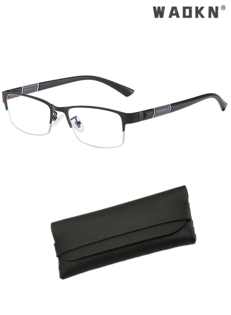 WAOKN Blue Light Blocking Glasses Anti UV and Glare Blue Light Filter Computer Glasses Color Changing Eyewear for Men, Anti Eye Eyestrain UV 400 Protection Reading Gaming Glasses Non Prescription - Image 1