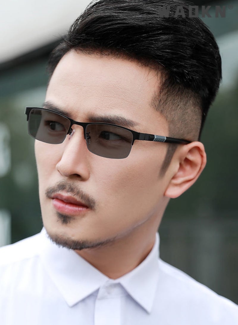 WAOKN Blue Light Blocking Glasses Anti UV and Glare Blue Light Filter Computer Glasses Color Changing Eyewear for Men, Anti Eye Eyestrain UV 400 Protection Reading Gaming Glasses Non Prescription - Image 2