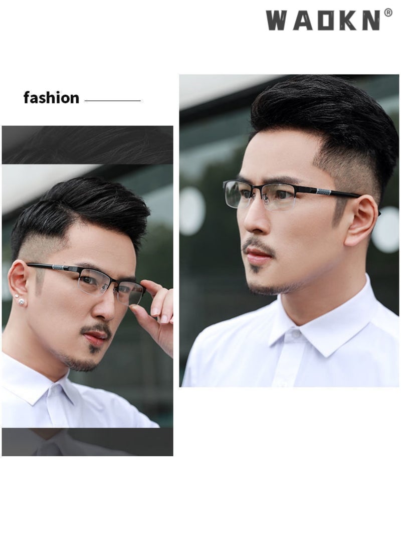 WAOKN Blue Light Blocking Glasses Anti UV and Glare Blue Light Filter Computer Glasses Color Changing Eyewear for Men, Anti Eye Eyestrain UV 400 Protection Reading Gaming Glasses Non Prescription - Image 3