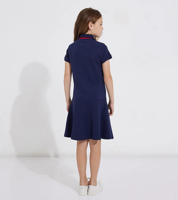 BEVERLY HILLS POLO CLUB  Girl's Logo Embroidered Polo Dress for Women | Best Price UAE