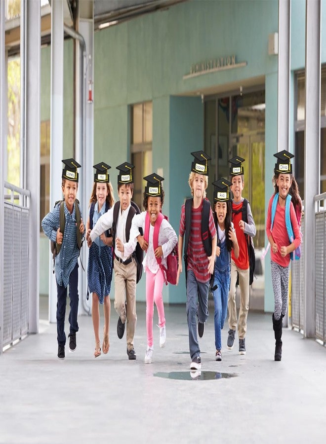 WhatSign Paper Graduation Cap Hats - 24PCS Kindergarten Preschool Graduation Caps for Kid Students Adjustable Hat Topper Headbands Paper Crowns for Grad Ceremony Party - Black - Image 5