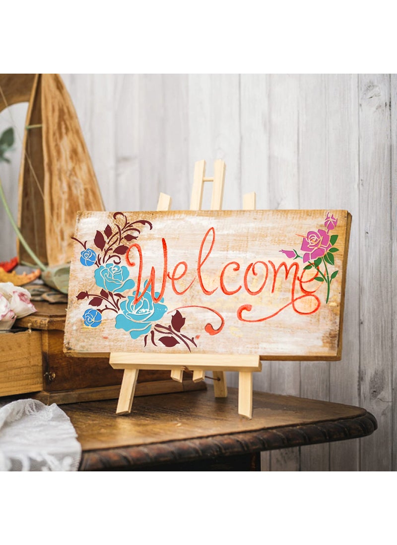 G GSS Designs GSS Designs Corner Flower Rose Stencil - Reusable Stencils for Painting on Wood Canvas Wall Furniture - Mylar Stencil for Crafts and Decorations 12x12 Inch  - Image 4