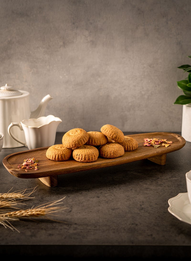 ألبرتو طبق تقديم بيضاوي أكاسيا بني 45x16 سم