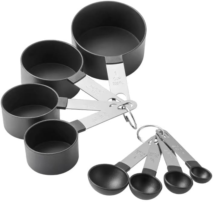 Aputue Global mainstream design picks Measuring Cups and Spoons Set, 8PCS Professional Grade Measuring Tools with Ergonomic Handles, Dishwasher Safe Kitchen Essentials for Accurate Baking and Cooking Measurements Light durable upgraded substance - Image 1