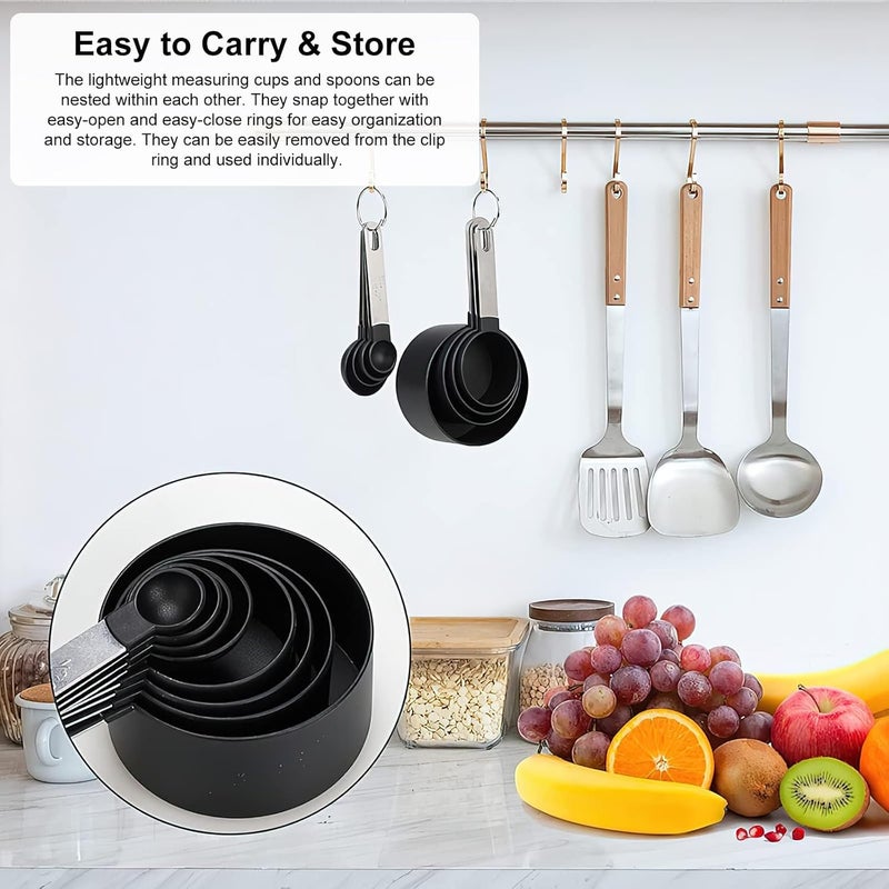 Aputue Global mainstream design picks Measuring Cups and Spoons Set, 8PCS Professional Grade Measuring Tools with Ergonomic Handles, Dishwasher Safe Kitchen Essentials for Accurate Baking and Cooking Measurements Light durable upgraded substance - Image 4